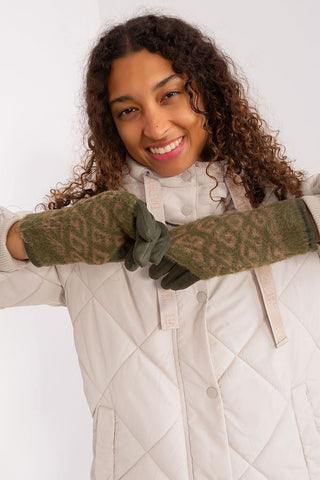 AT Geometric Print Double Layered Gloves