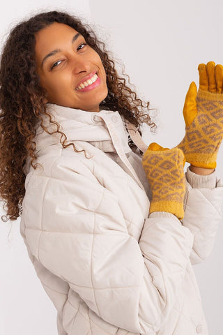 AT Geometric Print Double Layered Gloves