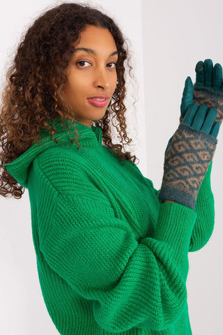 AT Geometric Print Double Layered Gloves