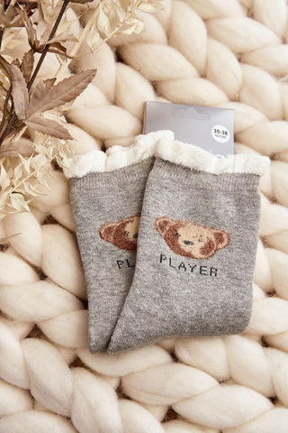 Step In Style Teddy Player Crew Socks