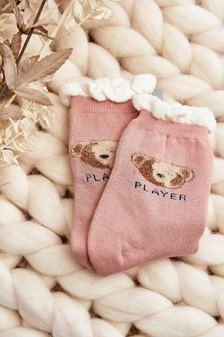 Step In Style Teddy Player Crew Socks