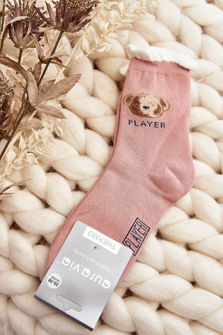 Step In Style Teddy Player Crew Socks