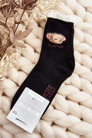 Step In Style Teddy Player Crew Socks