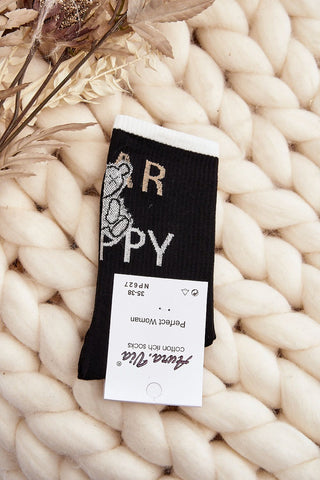 Step In Style Happy Teddy Crew Socks