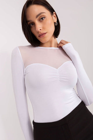 BFG Sheer Sweetheart Neck Long Sleeve Top - Hot Girl Apparel