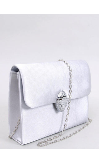 Inello Satin Snake Accent Crossbody Bag In Silver