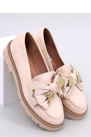 Inello Teddy Bear Suede Moccasin Loafers In Beige - Hot Girl Apparel