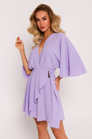 Moe Flowy Crepe Wrap Dress - Hot Girl Apparel