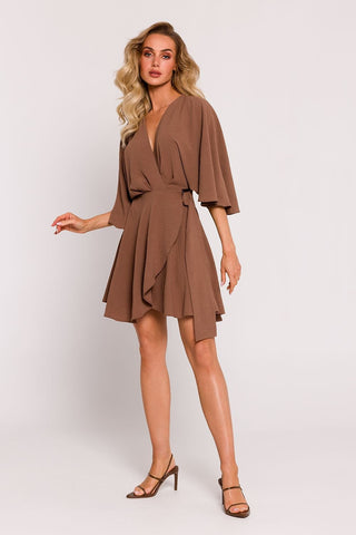 Moe Flowy Crepe Wrap Dress - Hot Girl Apparel