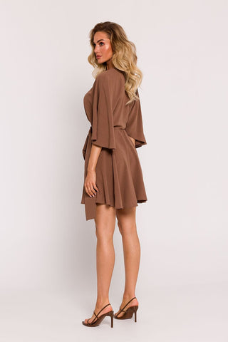 Moe Flowy Crepe Wrap Dress - Hot Girl Apparel