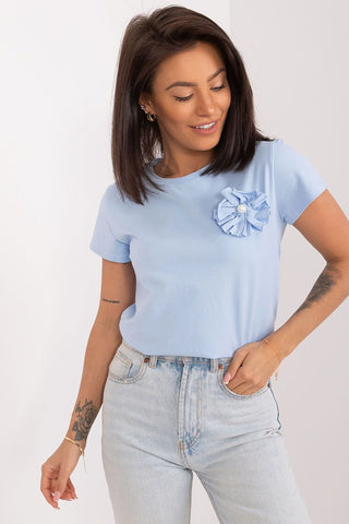 BFG Flower Embellished Cotton Tee - Hot Girl Apparel