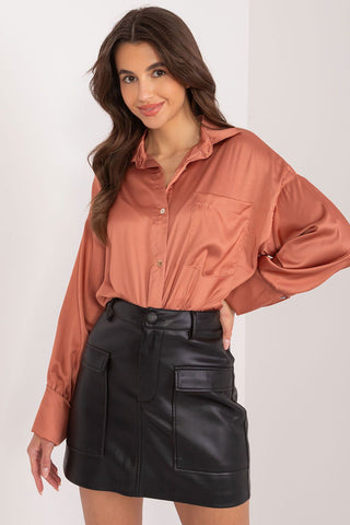 Fancy Satin Luxe Long Sleeve Blouse - Hot Girl Apparel