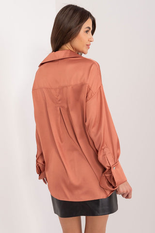 Fancy Satin Luxe Long Sleeve Blouse - Hot Girl Apparel