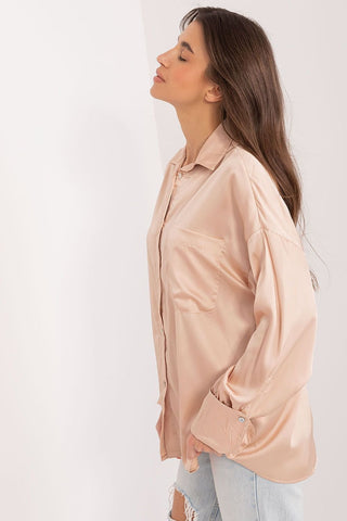 Fancy Satin Luxe Long Sleeve Blouse - Hot Girl Apparel