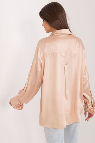 Fancy Satin Luxe Long Sleeve Blouse - Hot Girl Apparel