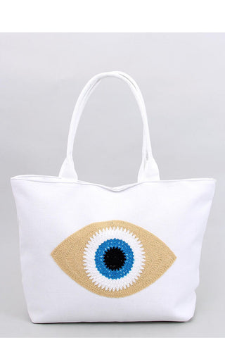Inello Evil Eye Beach Bag In White