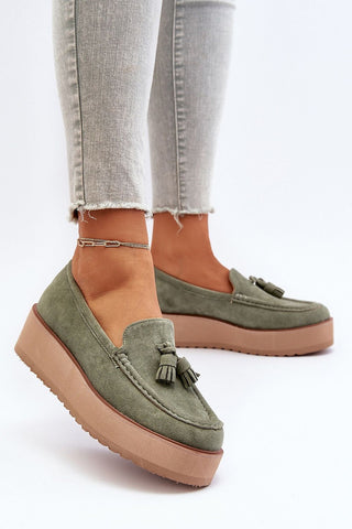 Step In Style Suede Platform Moccasins - Hot Girl Apparel