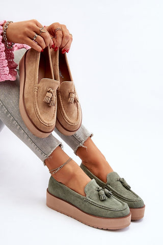 Step In Style Suede Platform Moccasins - Hot Girl Apparel