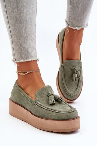 Step In Style Suede Platform Moccasins - Hot Girl Apparel