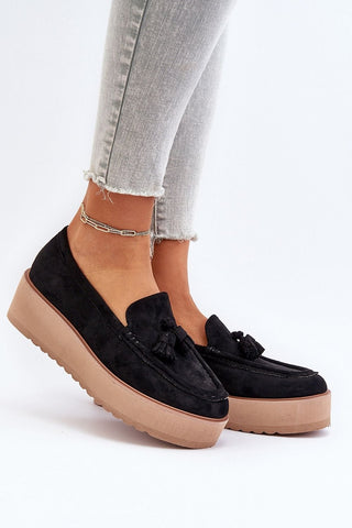 Step In Style Suede Platform Moccasins - Hot Girl Apparel