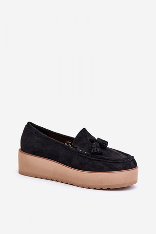 Step In Style Suede Platform Moccasins - Hot Girl Apparel