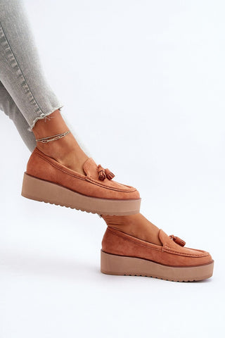 Step In Style Suede Platform Moccasins - Hot Girl Apparel