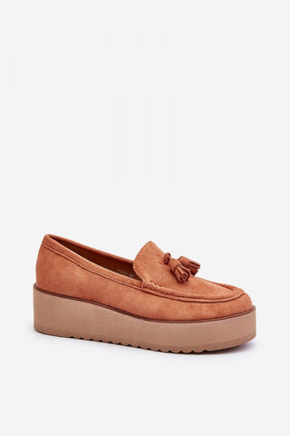 Step In Style Suede Platform Moccasins - Hot Girl Apparel