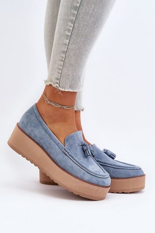 Step In Style Suede Platform Moccasins - Hot Girl Apparel