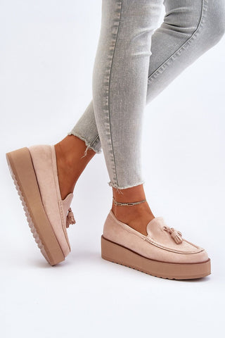 Step In Style Suede Platform Moccasins - Hot Girl Apparel