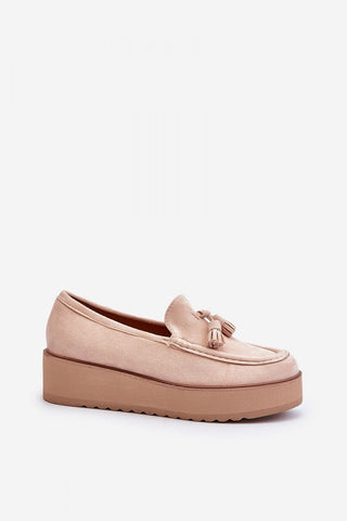 Step In Style Suede Platform Moccasins - Hot Girl Apparel