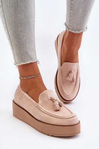 Step In Style Suede Platform Moccasins - Hot Girl Apparel