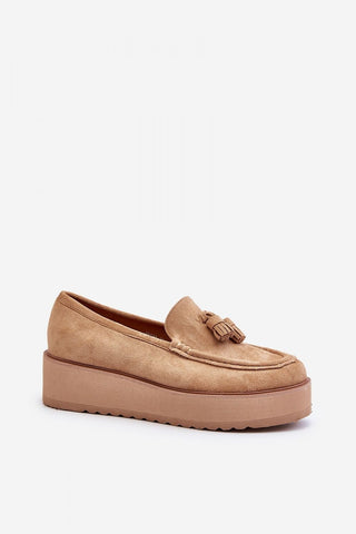 Step In Style Suede Platform Moccasins - Hot Girl Apparel