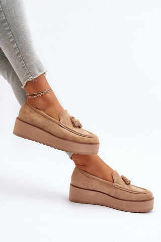 Step In Style Suede Platform Moccasins - Hot Girl Apparel