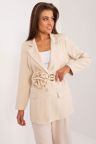 Italy Moda Embellished Flower Blazer