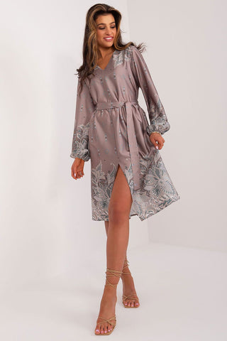 Lakerta Paisley Long Sleeve Buttoned Dress - Hot Girl Apparel