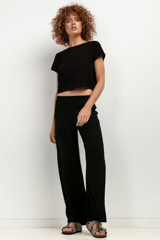 Tessita Cropped Linen Top