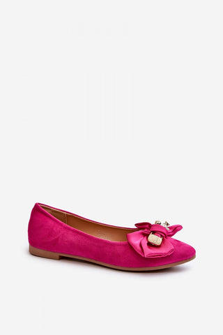 Step In Style Bear Accent Bow Ballet Flats