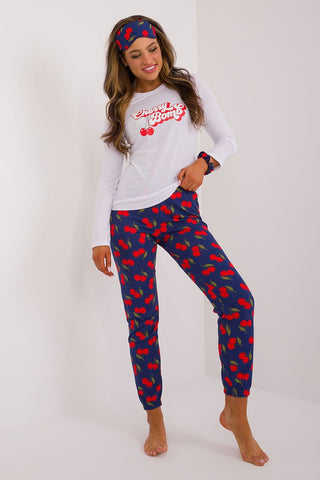 Factory Price Cherry Bomb Pajama Two Piece Lounge Set & Accessories