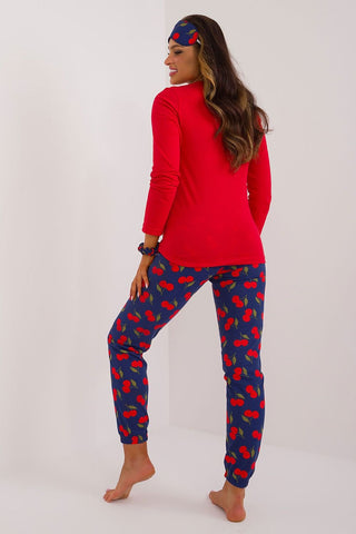 Factory Price Cherry Bomb Pajama Two Piece Lounge Set & Accessories