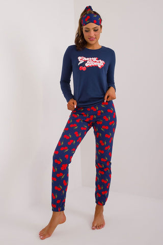 Factory Price Cherry Bomb Pajama Two Piece Lounge Set & Accessories