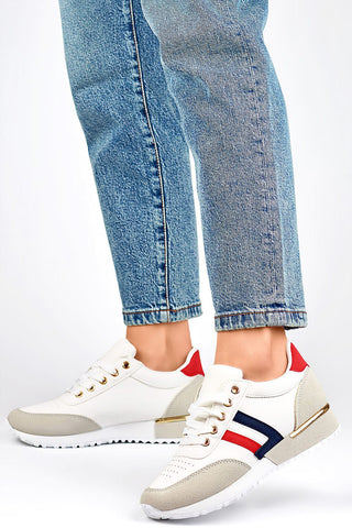 PRIMO Striped Suede Sneakers