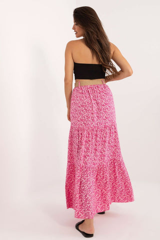 Italy Moda Belted Floral Maxi Skirt