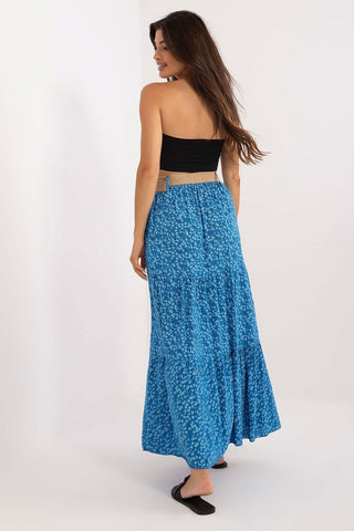 Italy Moda Belted Floral Maxi Skirt