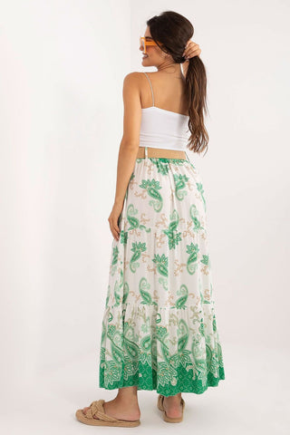 Italy Moda Belted Paisley Maxi Skirt