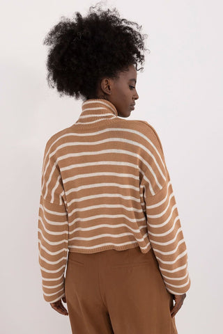 Badu Striped Cropped Turtleneck Sweater