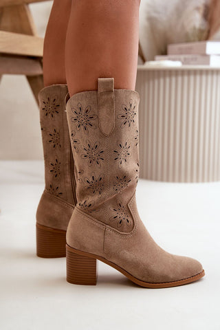 Step In Style Jezzi Openwork Suede Boots