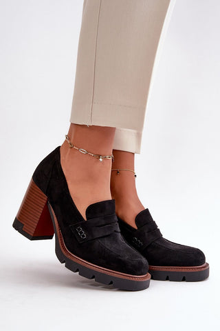 Step In Style Vinceza  Heeled Suede Loafers