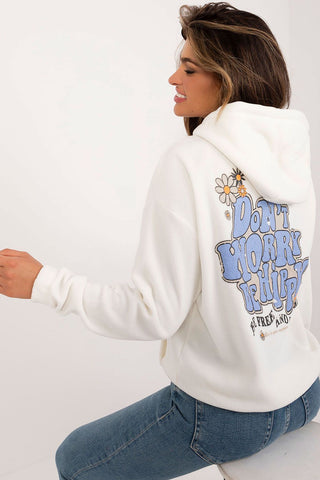 Sublevel Don’t Worry Be Hippy Hoodie In White