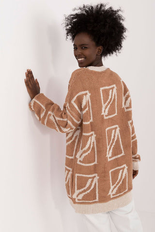 Badu Abstract Print Oversized Pullover Sweater