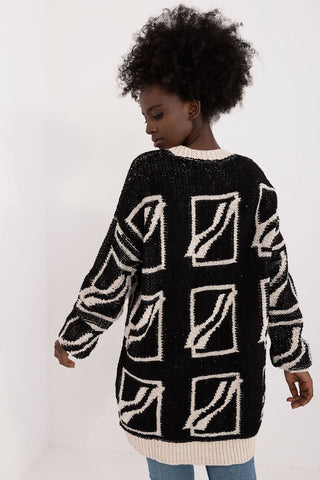 Badu Abstract Print Oversized Pullover Sweater